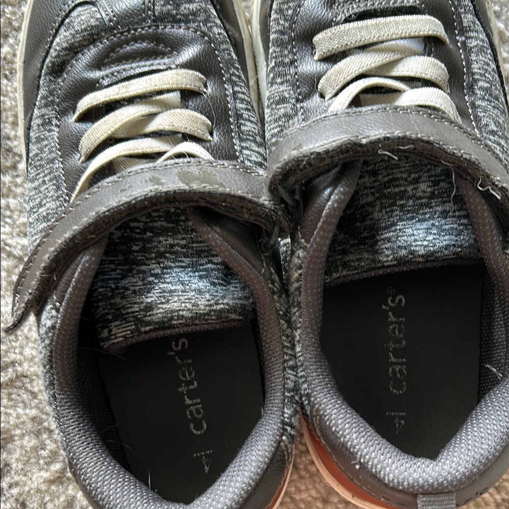 Carter's Black and Gray Sneakers with Lace-Up Design - Picture 3 of 5
